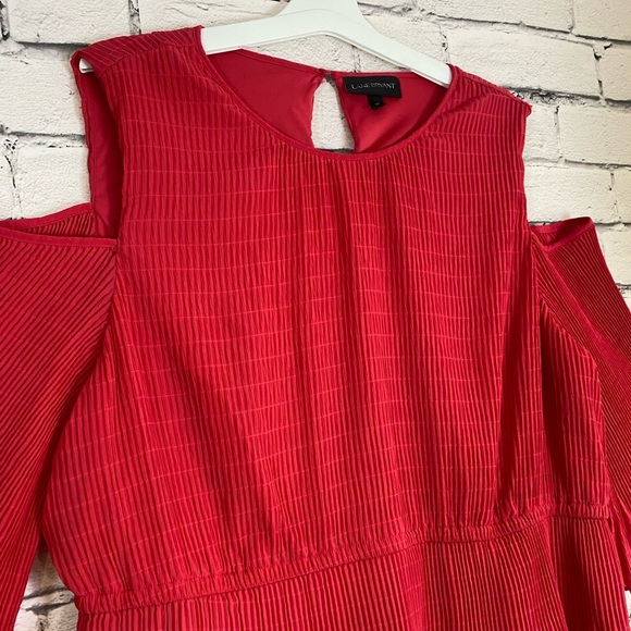 Lane Bryant Pink Cold Shoulder Boho Top size 20 - Picture 4 of 13